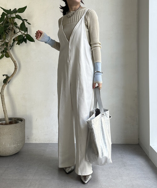 「DouDou」 長袖ニット FREE グレー レディース_画像6