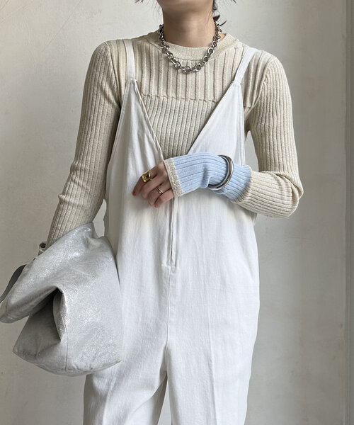 「DouDou」 長袖ニット FREE グレー レディース_画像8