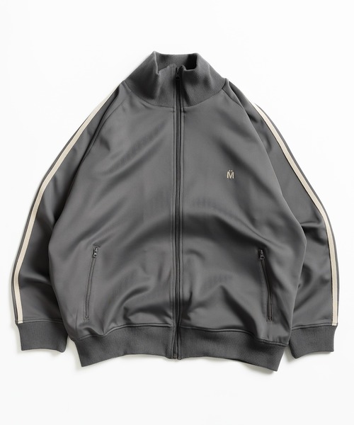 「MUHET」 ジャージブルゾン X-LARGE チャコールグレー レディース_画像5