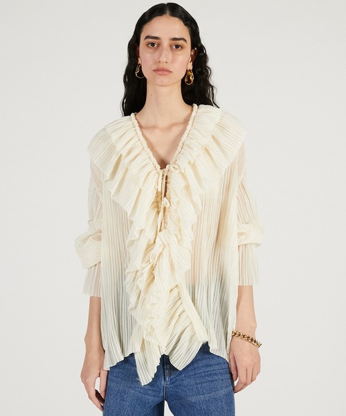 トップス PRANK PROJECT Crepe Chiffon Tunic PRANK PROJECT（プランクプロジェクト） クレープシフォンチュニック