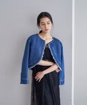 コート アウター ショートデニムボレロ レディースの詳細画像1