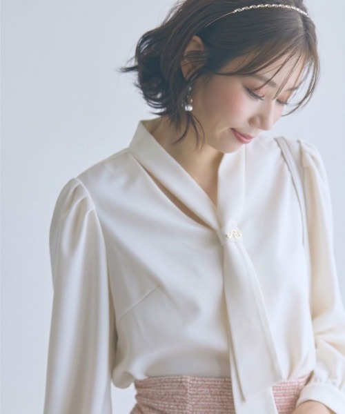 marun（マルン） ブラウス シャツ 「大きいサイズ」カットジョーゼット
