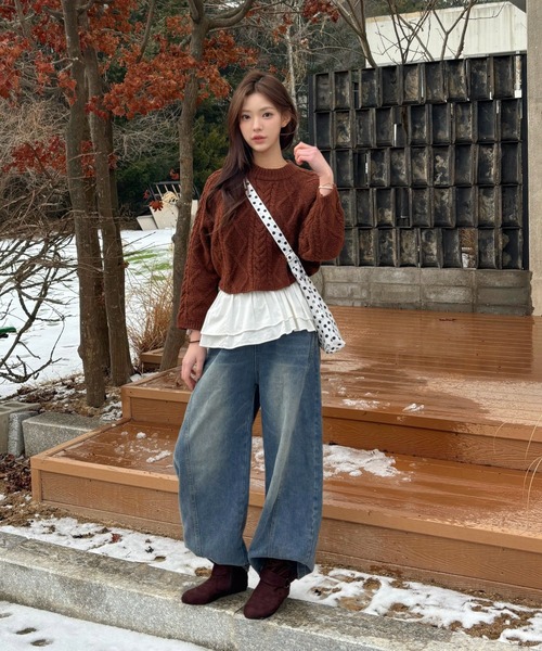 韓国 デニム ストリート ワイド パンツ ワイドパンツ ジーンズ デニム デニムパンツ 「ユニセックス」韓国