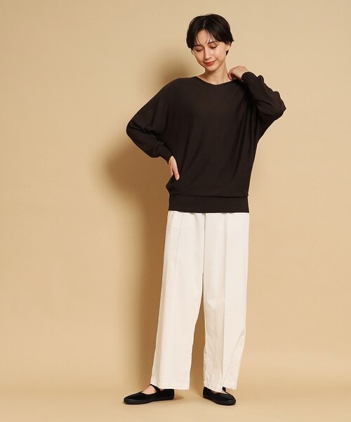 「Dessin」 長袖ニット 02 アイボリー レディース_画像4