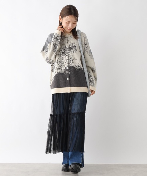 「LEPSIM」 ニットカーディガン FREE ブルー レディース_画像4