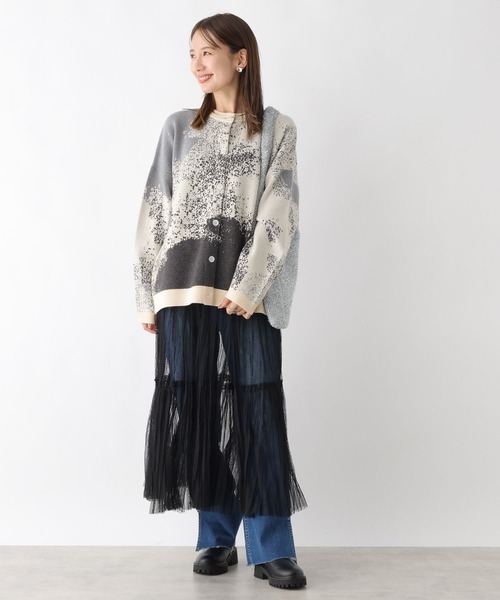 「LEPSIM」 ニットカーディガン FREE ブルー レディース_画像5