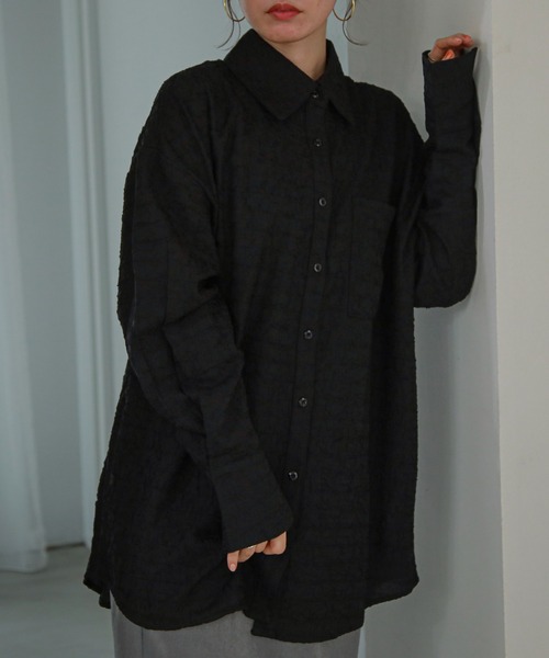 「feepur」 長袖シャツ MEDIUM ブラック レディース_画像4