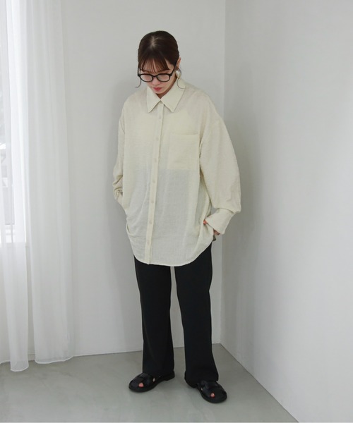 「feepur」 長袖シャツ MEDIUM ブラック レディース_画像5