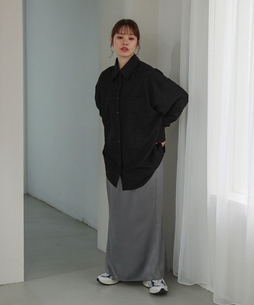 「feepur」 長袖シャツ MEDIUM ブラック レディース_画像8