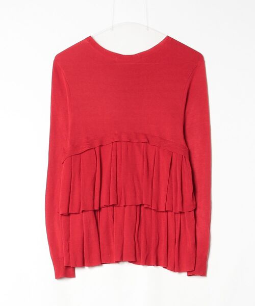 「mintdesigns」 ニットカーディガン - レッド レディース_画像2