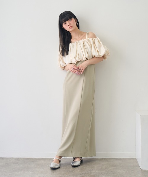NOGLE ワンピース 「NOGLE/ノグル」2wayオフショルフリルワンピース