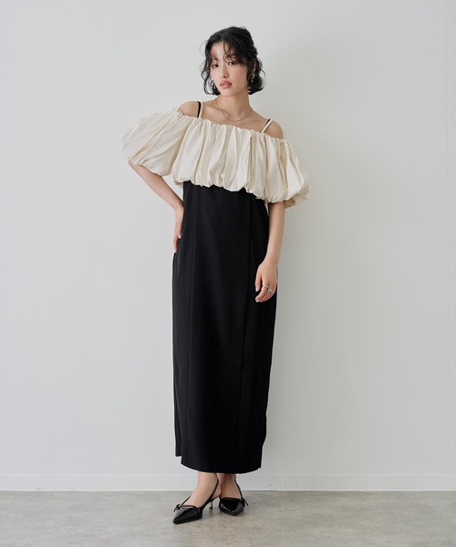 NOGLE ワンピース 「NOGLE/ノグル」2wayオフショルフリルワンピース