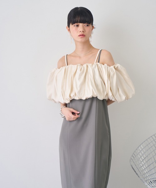 NOGLE ワンピース 「NOGLE/ノグル」2wayオフショルフリルワンピース
