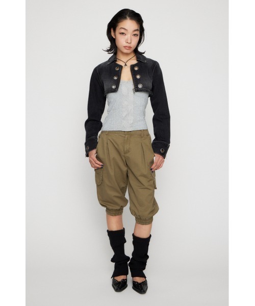 LAGUA GEM（ラグアジェム） デニムジャケット gジャン CROPPED EYELET