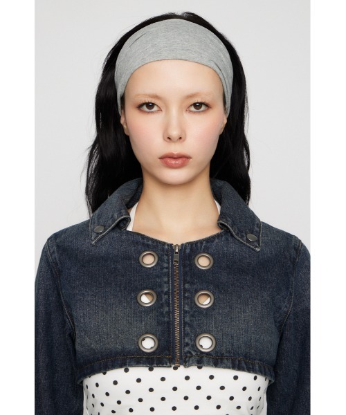 LAGUA GEM（ラグアジェム） デニムジャケット gジャン CROPPED EYELET