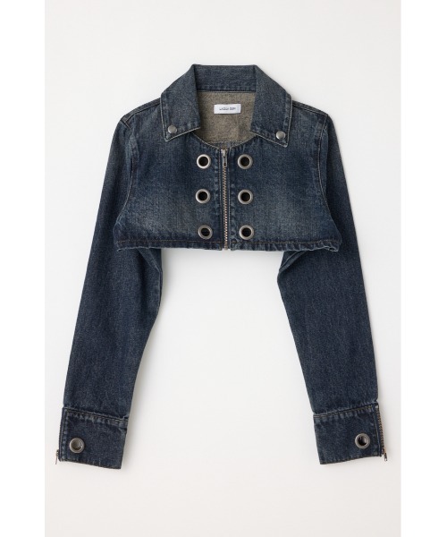 LAGUA GEM（ラグアジェム） デニムジャケット gジャン CROPPED EYELET