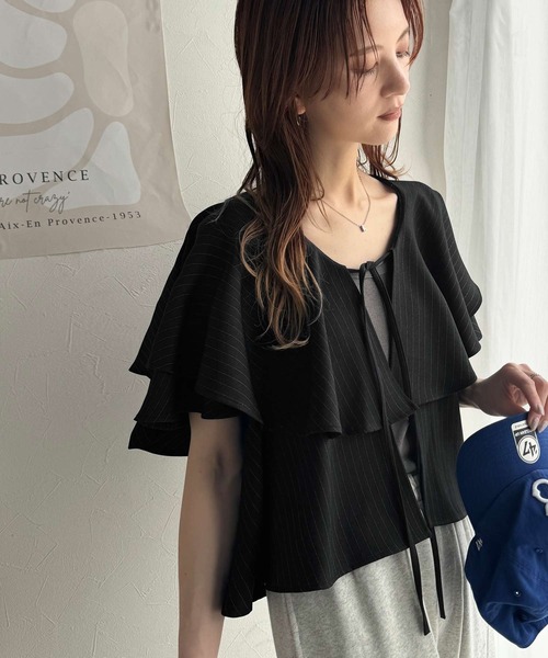 「classicalelf」 半袖ブラウス X-LARGE ブラウン レディース_画像4