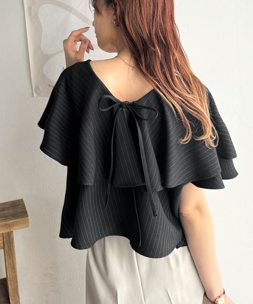 「classicalelf」 半袖ブラウス X-LARGE ブラウン レディース_画像8