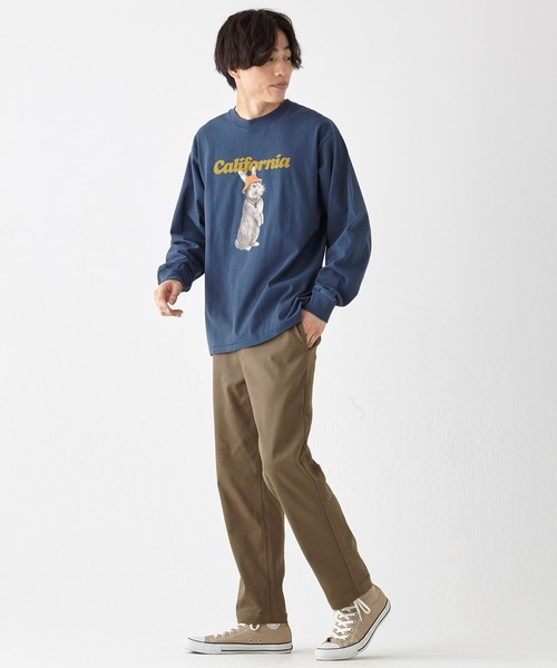 「KRIFF MAYER」 長袖Tシャツ X-LARGE チャコール メンズ_画像6