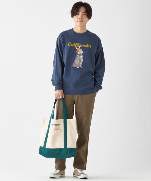 「KRIFF MAYER」 長袖Tシャツ X-LARGE チャコール メンズ_画像9