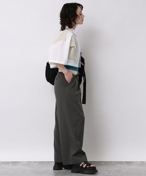 「JEANASIS」 パンツ MEDIUM チャコールグレー レディース_画像3