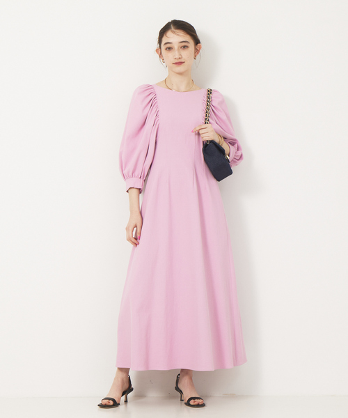 「Rouge vif」 7分袖ワンピース 38 グリーン レディース_画像7