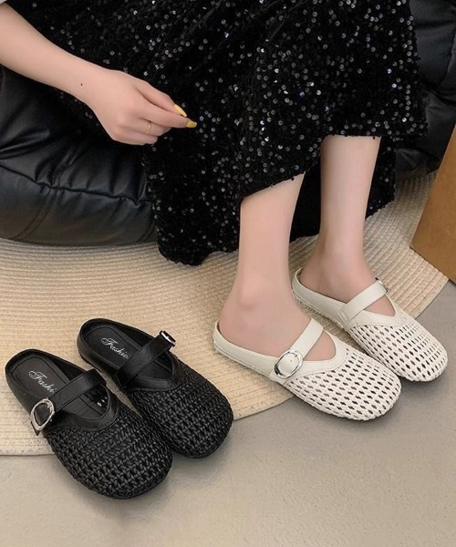 miniministore（ミニミニストア） サンダル ミュール メッシュパンプス
