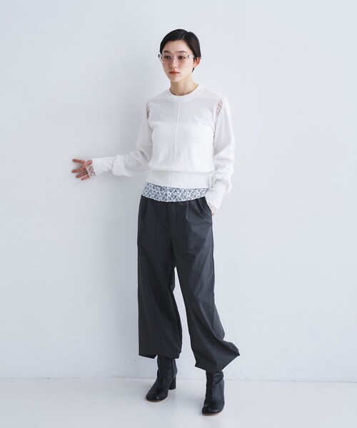 ニット セーター slit pullover knit レディースの画像