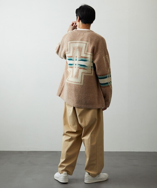 「PENDLETON」 ニットカーディガン MEDIUM オフホワイト メンズ_画像6