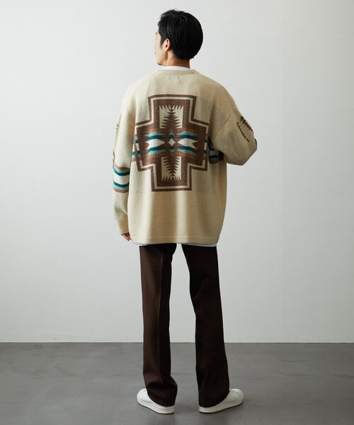 「PENDLETON」 ニットカーディガン MEDIUM オフホワイト メンズ_画像7