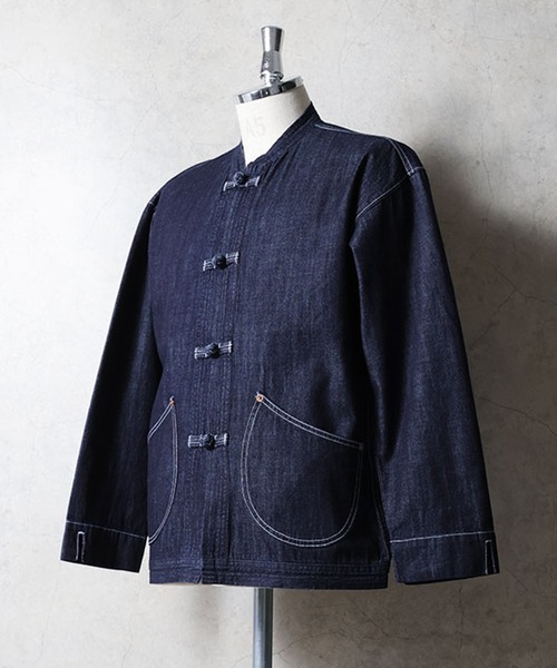 HOUSTON（ヒューストン） デニムジャケット gジャン SLUB DENIM CHINA