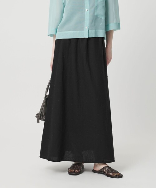BEAUTY＆YOUTH UNITED ARROWS スカート 麻ブレンド ドット フレア