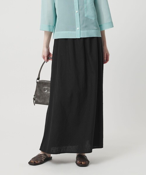 BEAUTY＆YOUTH UNITED ARROWS ロング スカート 夏 麻ブレンド ドット