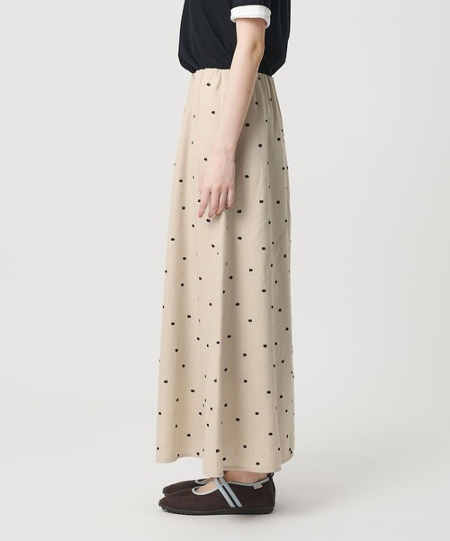 ユナイテッドアローズ UNITEDARROWS ドット スカート BEAUTY＆YOUTH UNITED ARROWS スカート 麻ブレンド ドット フレア