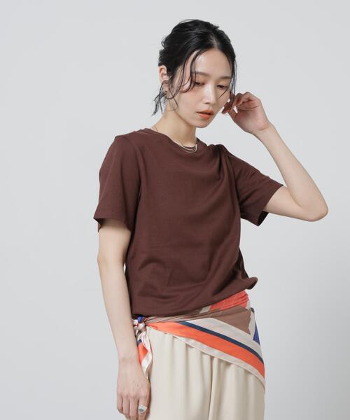 tシャツ Anti Soaked(R) 汗染み防止カラフルクルーTシャツ レディースの画像