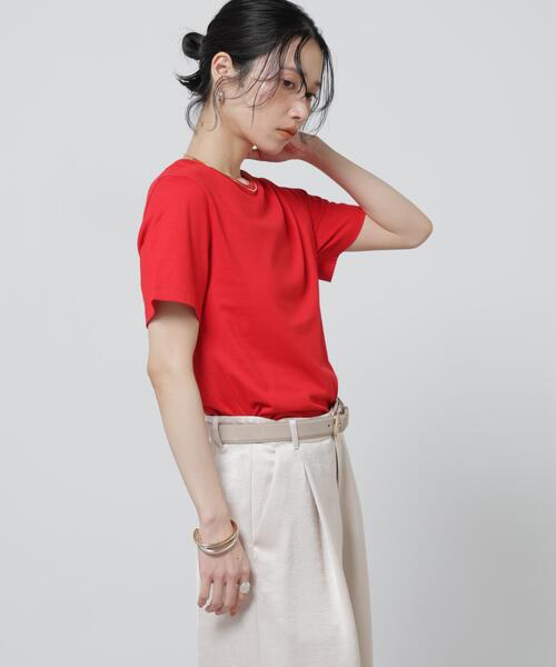 tシャツ Anti Soaked(R) 汗染み防止カラフルクルーTシャツ レディースの画像