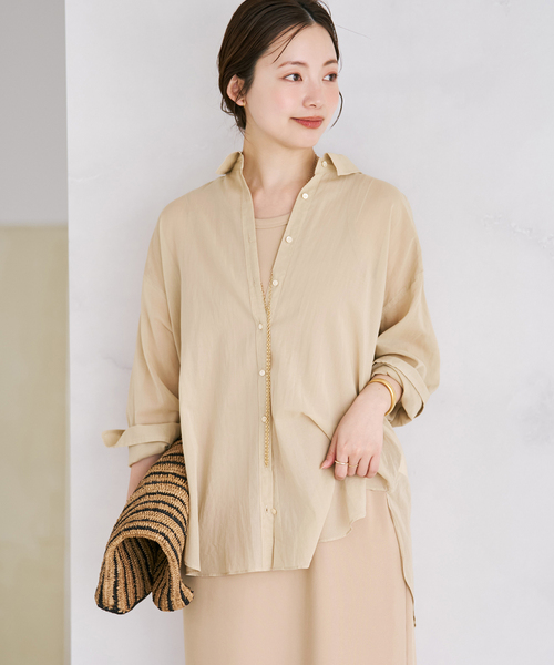 plage（プラージュ） ブラウス シャツ new cotton sheer シャツ