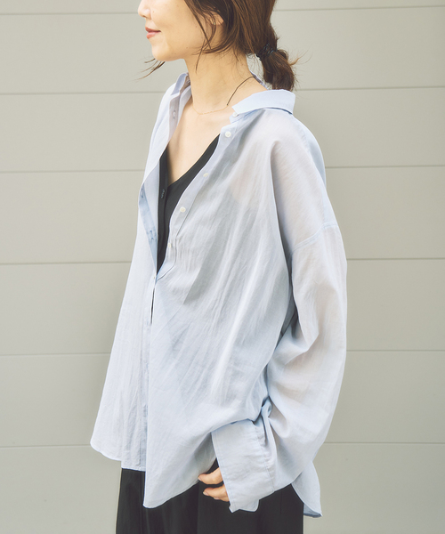 plage（プラージュ） ブラウス シャツ new cotton sheer シャツ