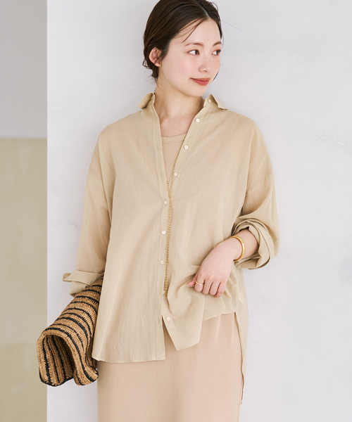 plage（プラージュ） ブラウス シャツ new cotton sheer シャツ
