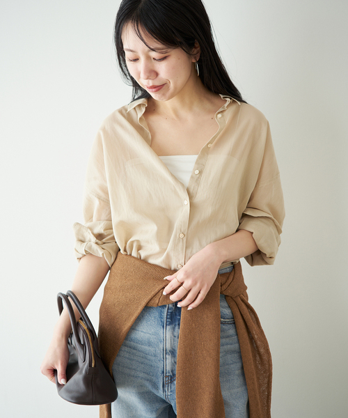 plage（プラージュ） ブラウス シャツ new cotton sheer シャツ