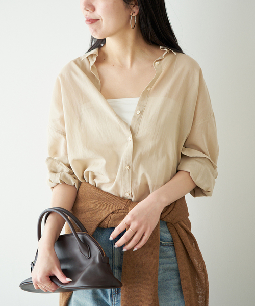 plage（プラージュ） ブラウス シャツ new cotton sheer シャツ