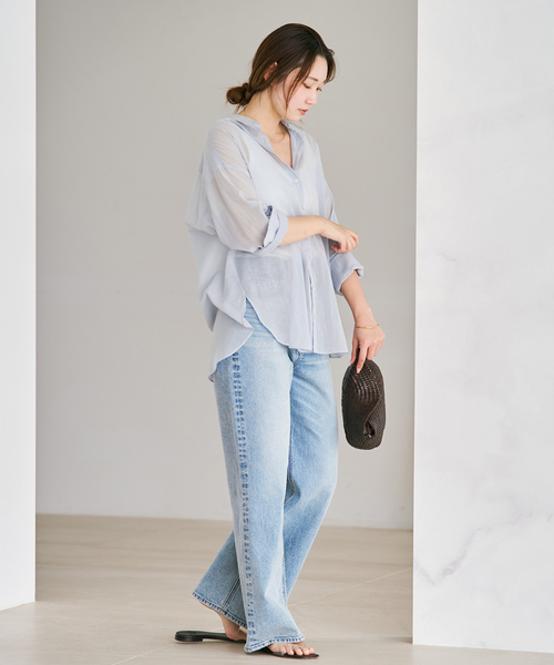 plage（プラージュ） ブラウス シャツ new cotton sheer シャツ