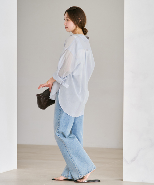 plage（プラージュ） ブラウス シャツ new cotton sheer シャツ