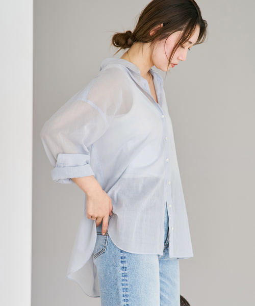plage（プラージュ） ブラウス シャツ new cotton sheer シャツ
