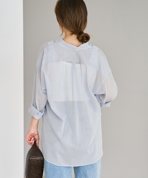 plage（プラージュ） ブラウス シャツ new cotton sheer シャツ
