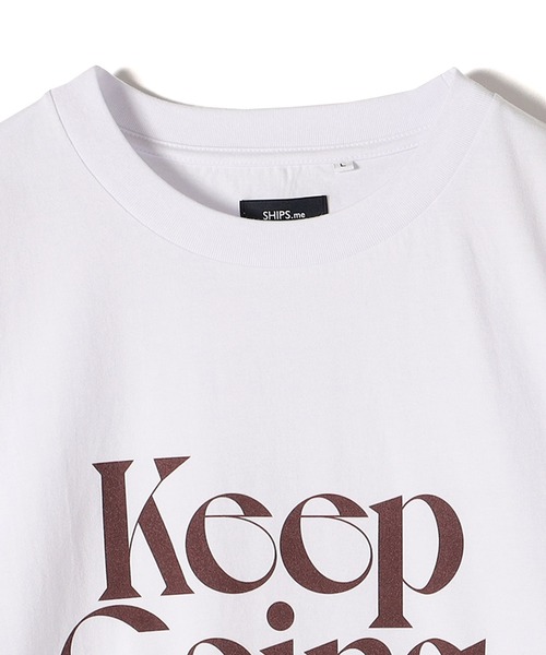 「SHIPS.me」 半袖Tシャツ M ホワイト×ブラック レディース_画像4