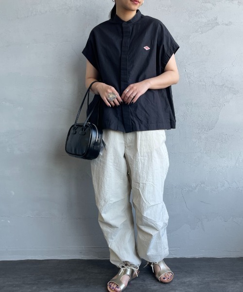 Danton（ダントン） 半袖シャツ 38 ブラック レディース : ZOZOTOWN