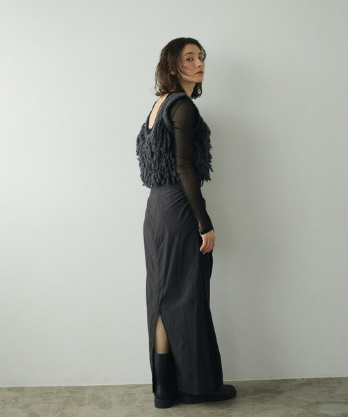 anuke（アンヌーク） ノースリーブニット FREE グレー レディース