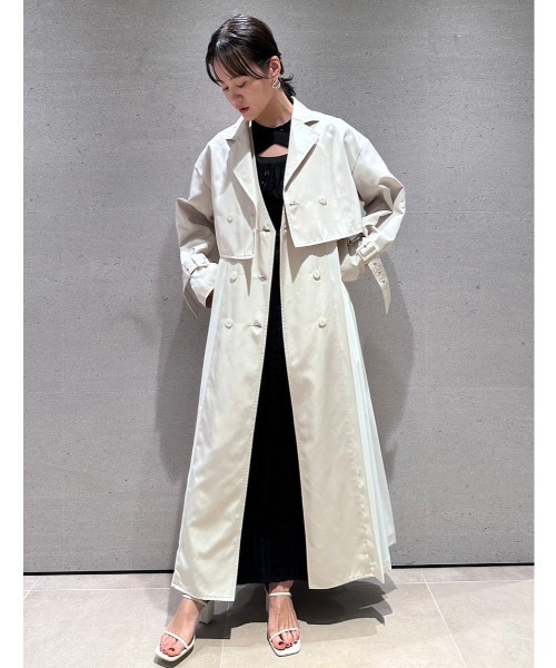 「SNIDEL」 トレンチコート 1 モカ レディース_画像8