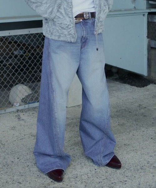 NVRFRGT（ネヴァーフォーゲット） ジーンズ 3D TWISTED WIDE LEG JEANS